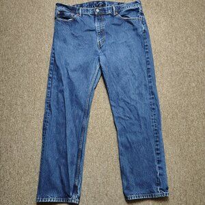 LEVI'S 505 Jeans Men 42x32 Blue Regular Fit Straight Leg Cotton Denim Classic